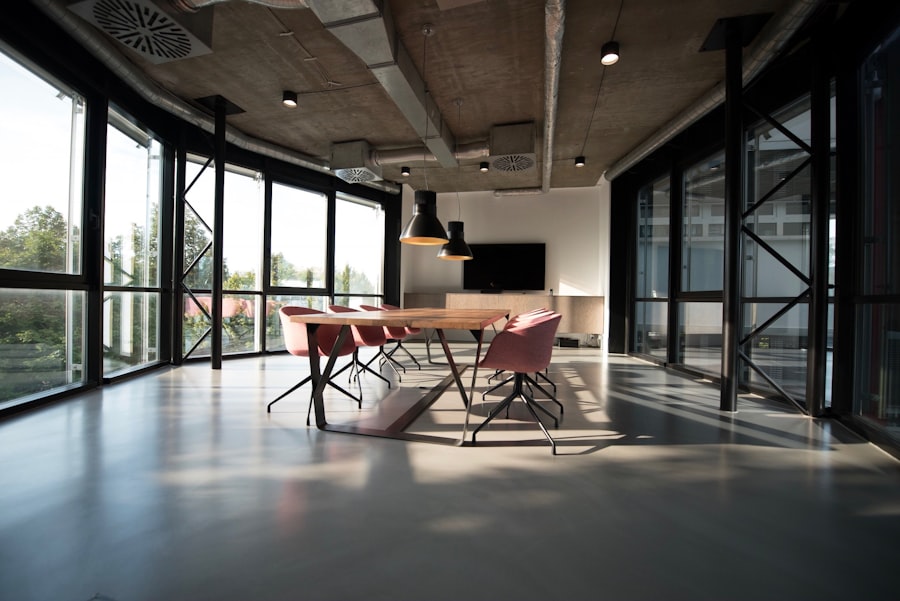 Modern commercial office interior with electrical fit-out